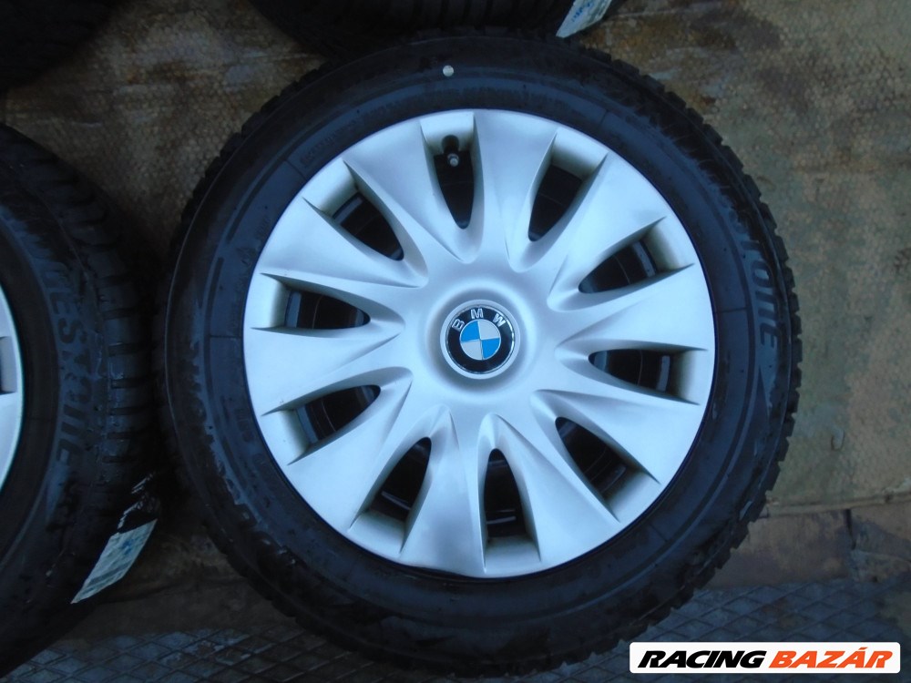 ÁR/DB! [GYÁRI HASZNÁLT] BMW LEMEZFELNI SZETT 16&quot; - 205/60R16 - 92H - BRIDGESTONE BLIZZAK LM001 TÉLI GUMI - DOT:3517 ; 7,3mm - 3-AS ; 4-ES /  F30+LCI ; F31+LCI ; F36 GRANCOUPÉ 3. kép